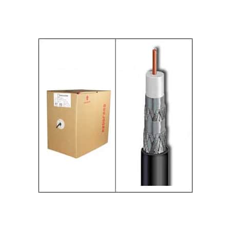 Bestlink Netware RG6 CMR CCS Quad Shield Coax CMR Cable- 500Ft- Black 202803